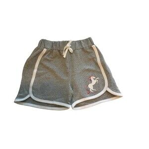 Girls 6X Unicorn Shorts Gray Pink Angel NEW